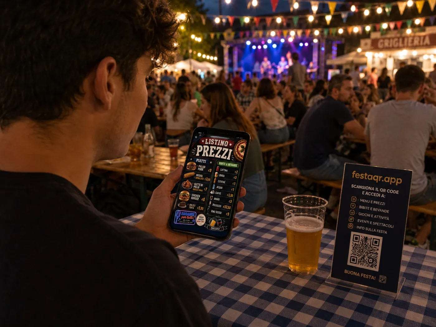 Il menu gratuito è il primo passo dentro FestaQR.