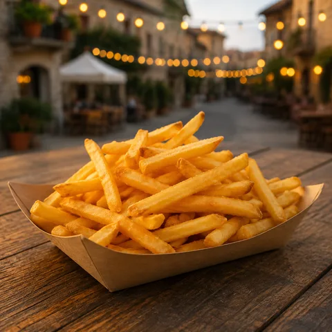 Vassoio di patatine fritte